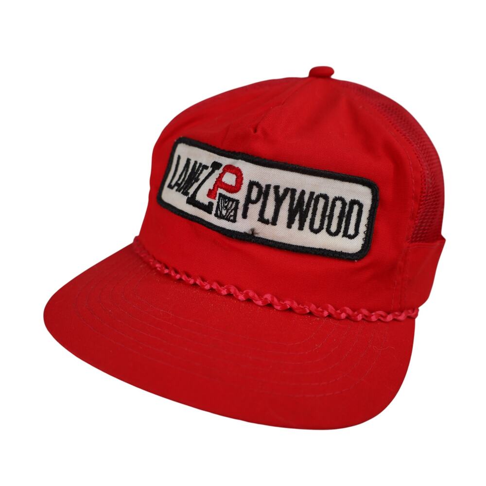 Vintage 80s Lane LP Plywood Advertisement Trucker Hat
